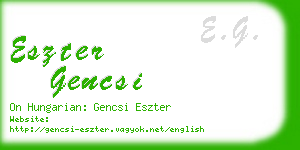 eszter gencsi business card